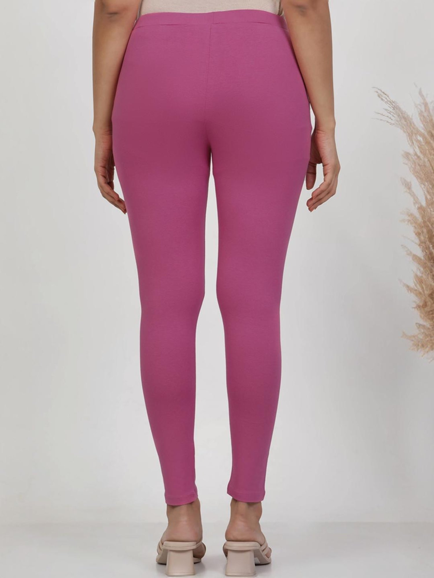 W Pink Cotton Leggings