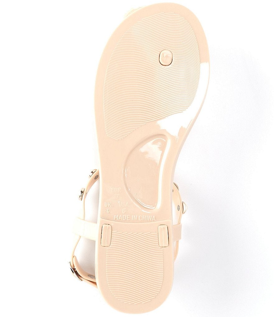 Carvela Kanga Faux Pearl Embellished Detail Jelly Thong Sandals