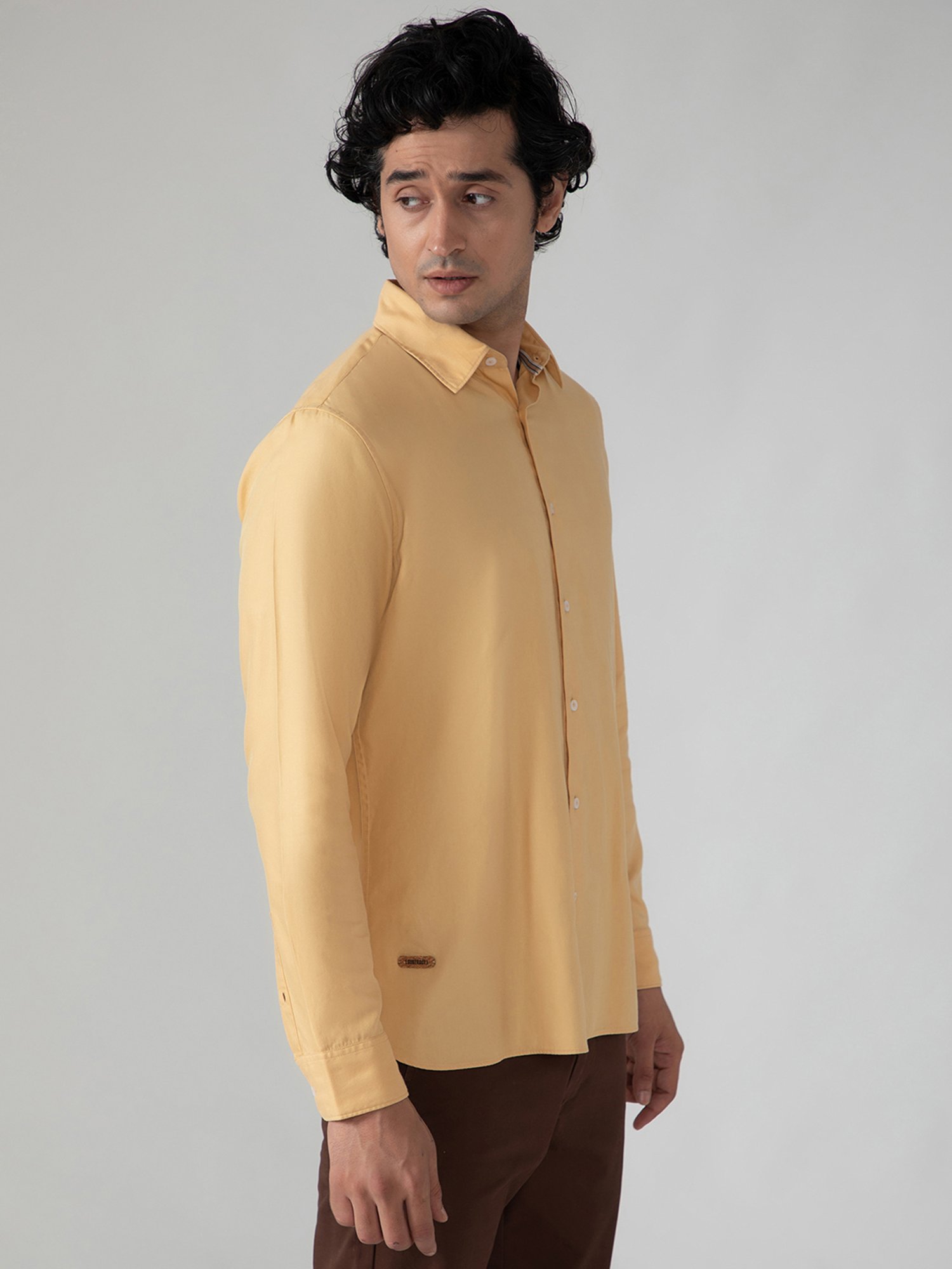 SUBTRACT Yellow Regular Fit Shirt