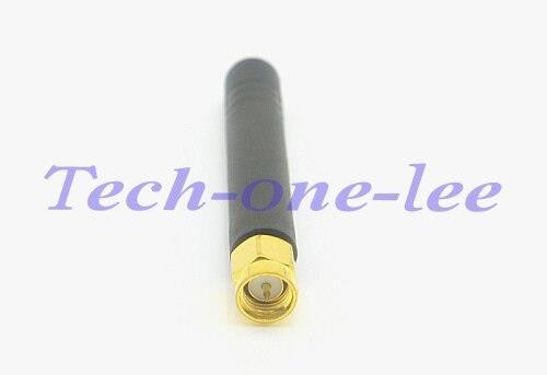 100 piece/lot 433MHZ rubber 2-3dbi gains Antenna with SMA male plug straight connector DHL