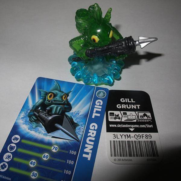 Exclusive Skylanders Spyro's Adventure Gill Grunt Variant translucent green
