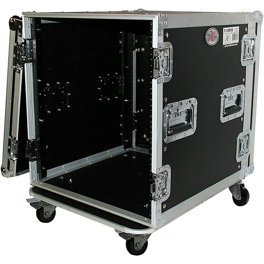 ProX T-12RSS 12U Space Amp Rack Mount ATA Flight Case 19 Inch Depth W/Casters