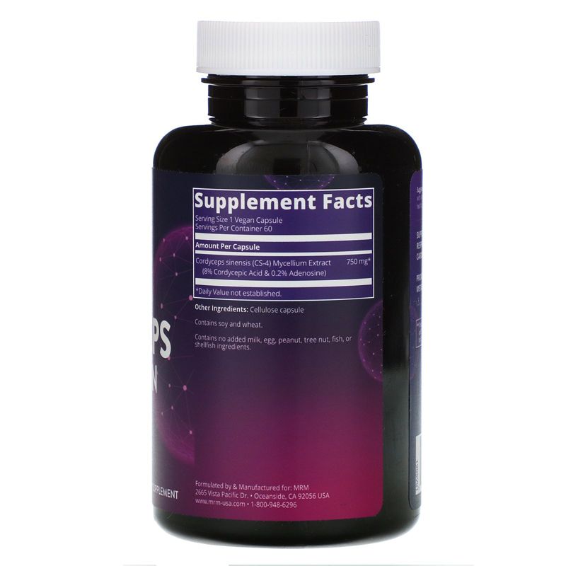 MRM Nutrition, Cordyceps CS-4 Strain, 60 Vegan Capsules, Greens and Superfood Supplements