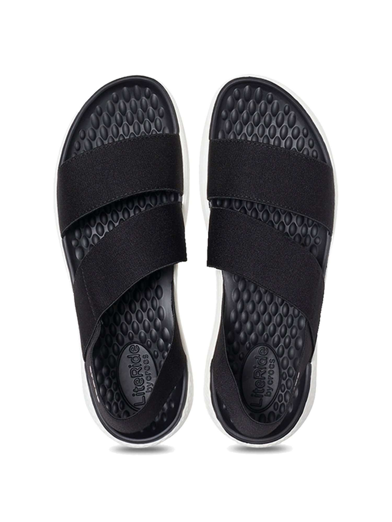 Crocs LiteRide Black Sling Back Sandals