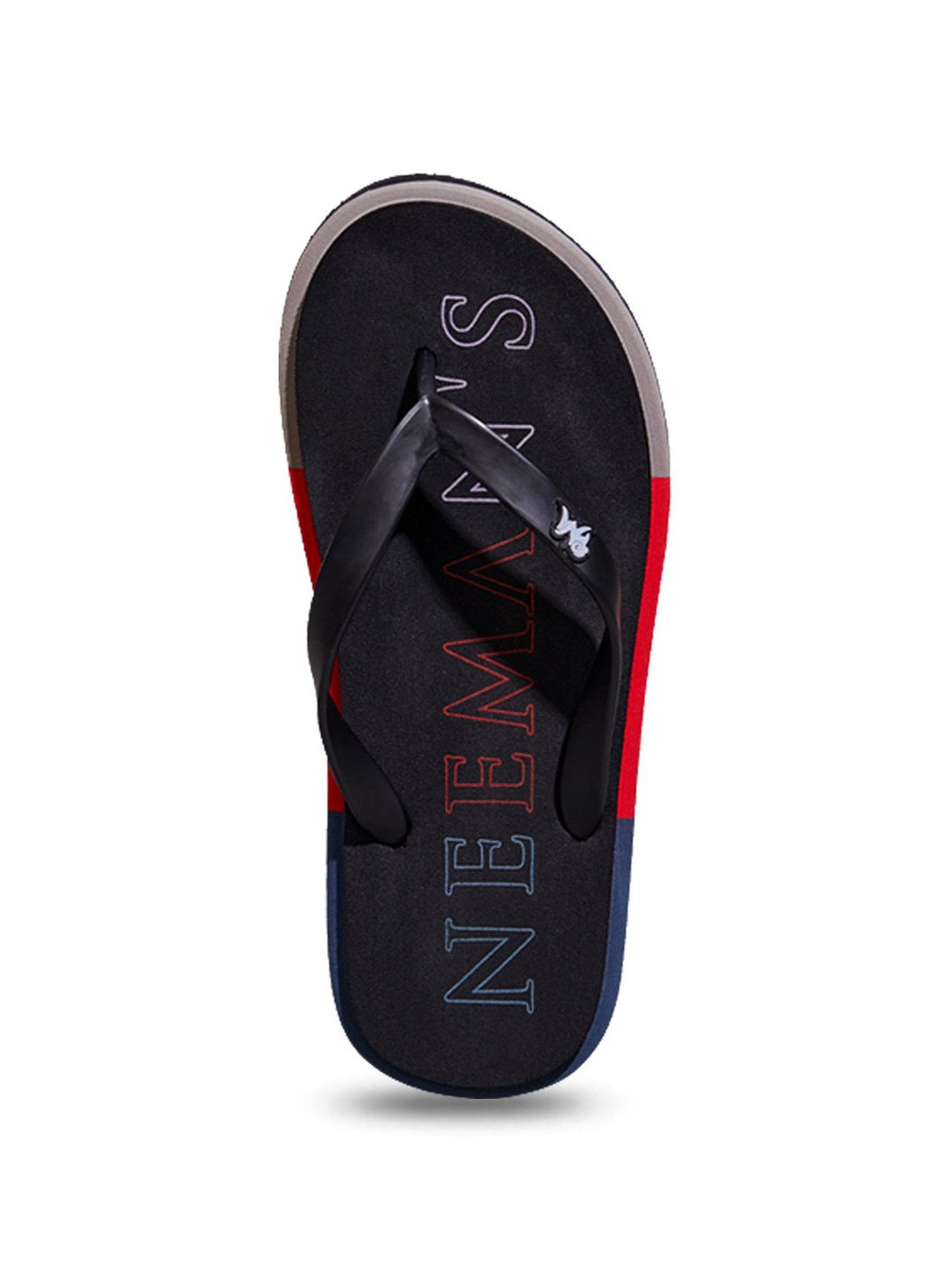 Neemans Men's Recreation Black Flip Flops