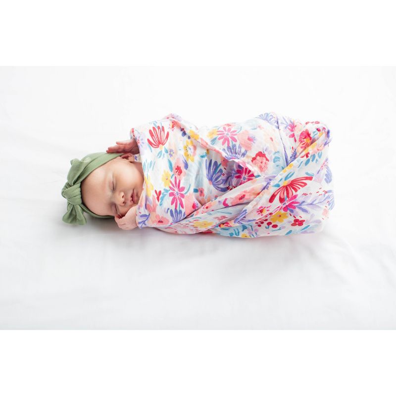 Loulou Lollipop Muslin Swaddle Blanket - Light Field Flowers