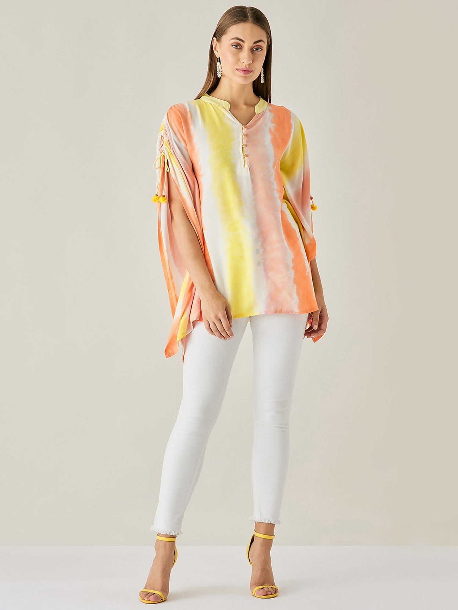 The Kaftan Company Multicolor Tie-Dye Kaftan Top