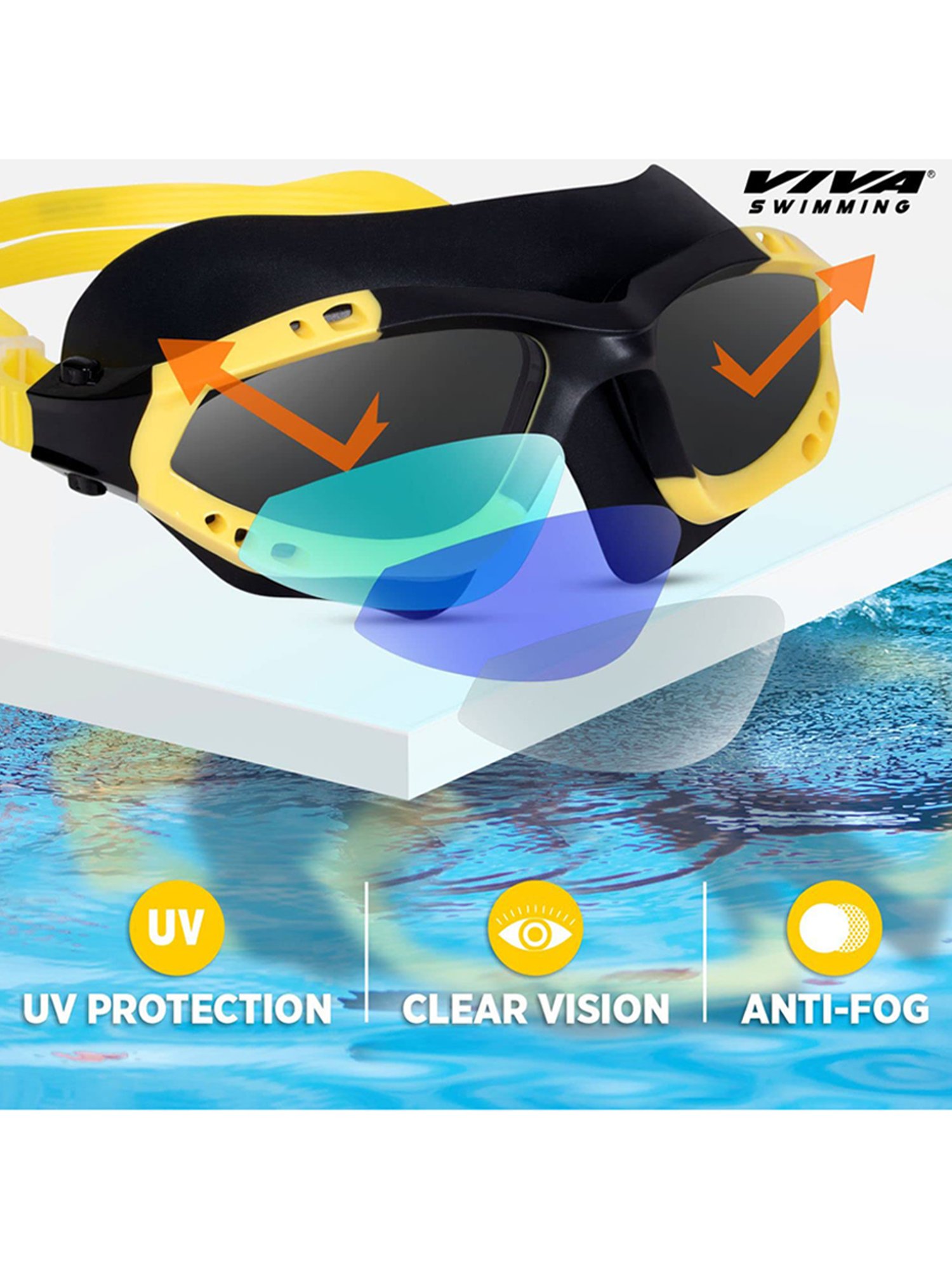 Speedo Unisex Adult Aquapulse Pro Mirror-Lens Swim Goggles (Grey)