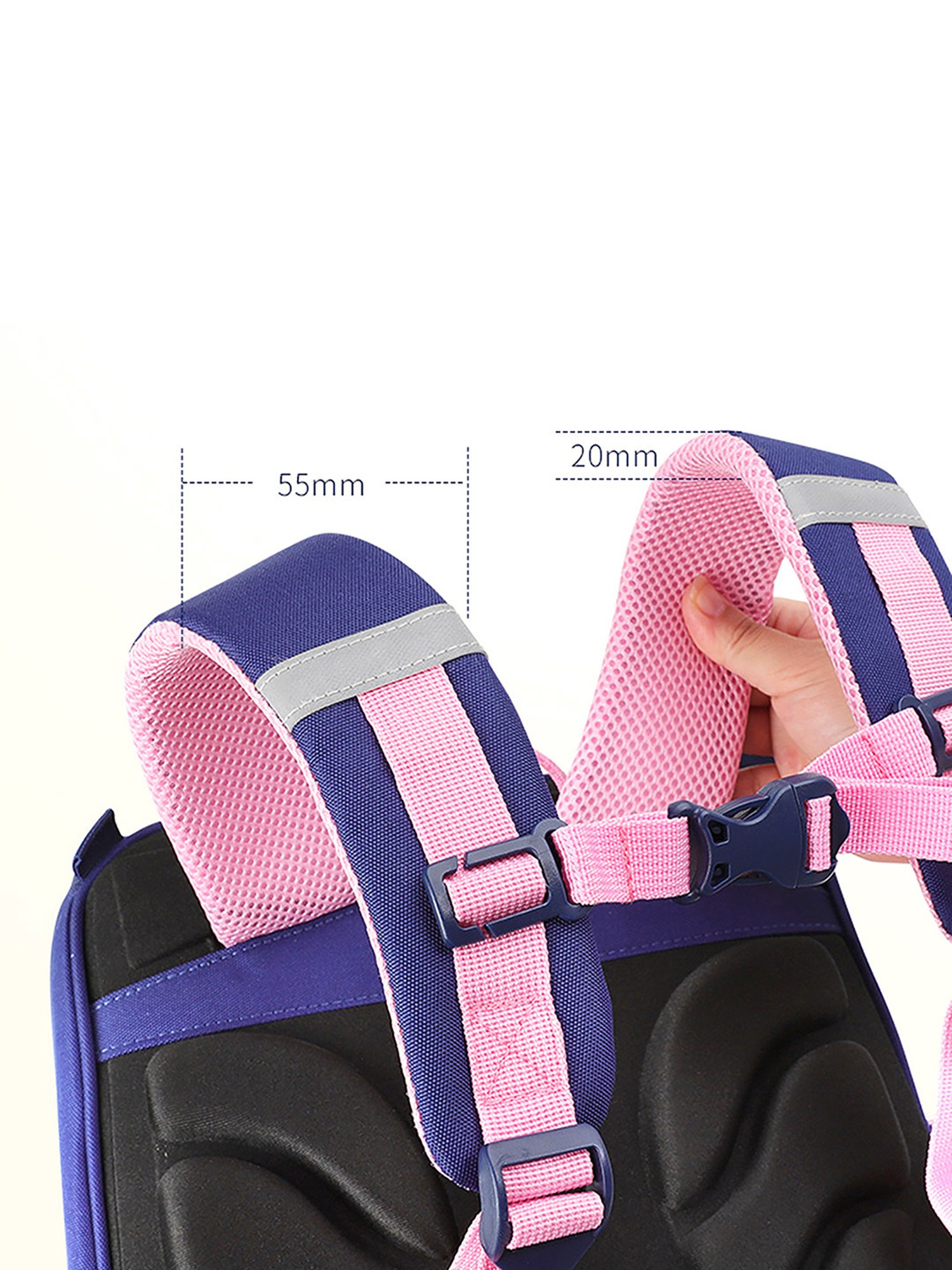 Little Surprise Box Bow Ergonomic Navy Blue Printed Backpack