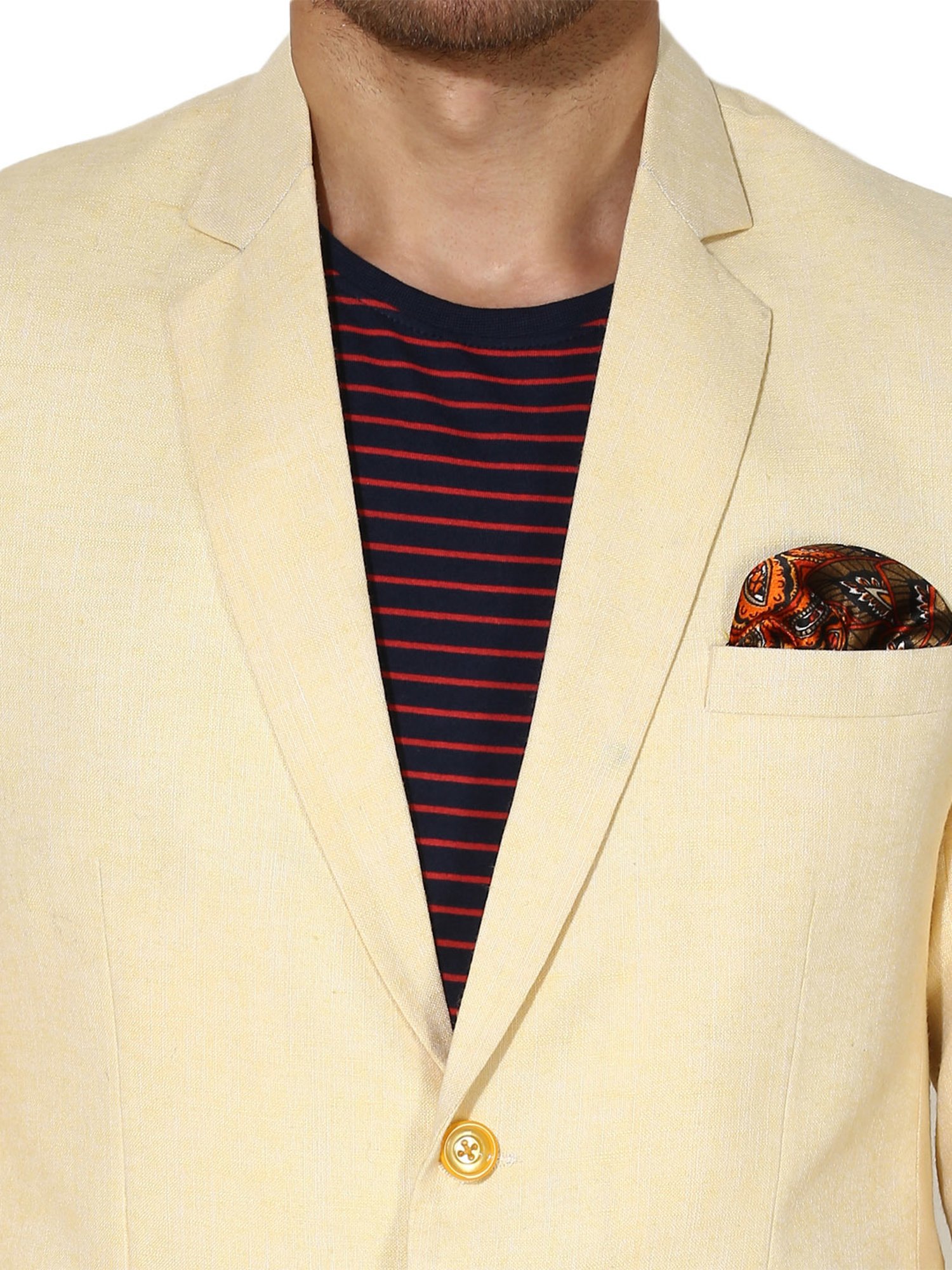 Louis Philippe Light Blue Regular Fit Blazer