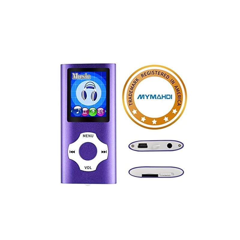 Digital, Compact and Portable MP3 / MP4 Player (Max Support 64 GB) with Photo Viewer, E-Book Reader and Voice Recorder and FM Radio Video Movie in Purple
