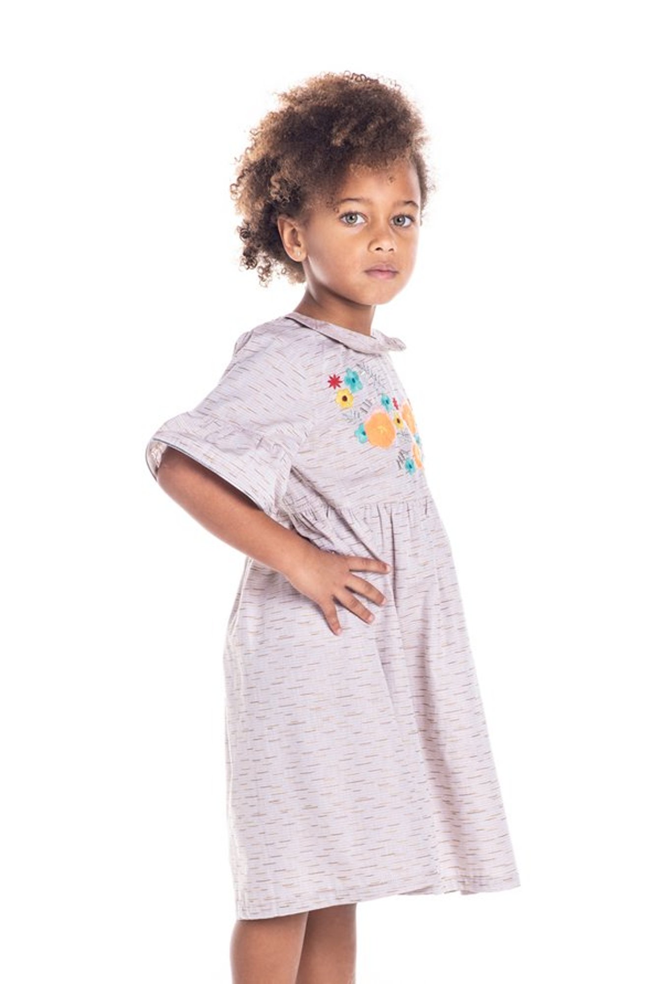 Cherry Crumble By Nitt Hyman Kids Multicolor Embroidered Dress