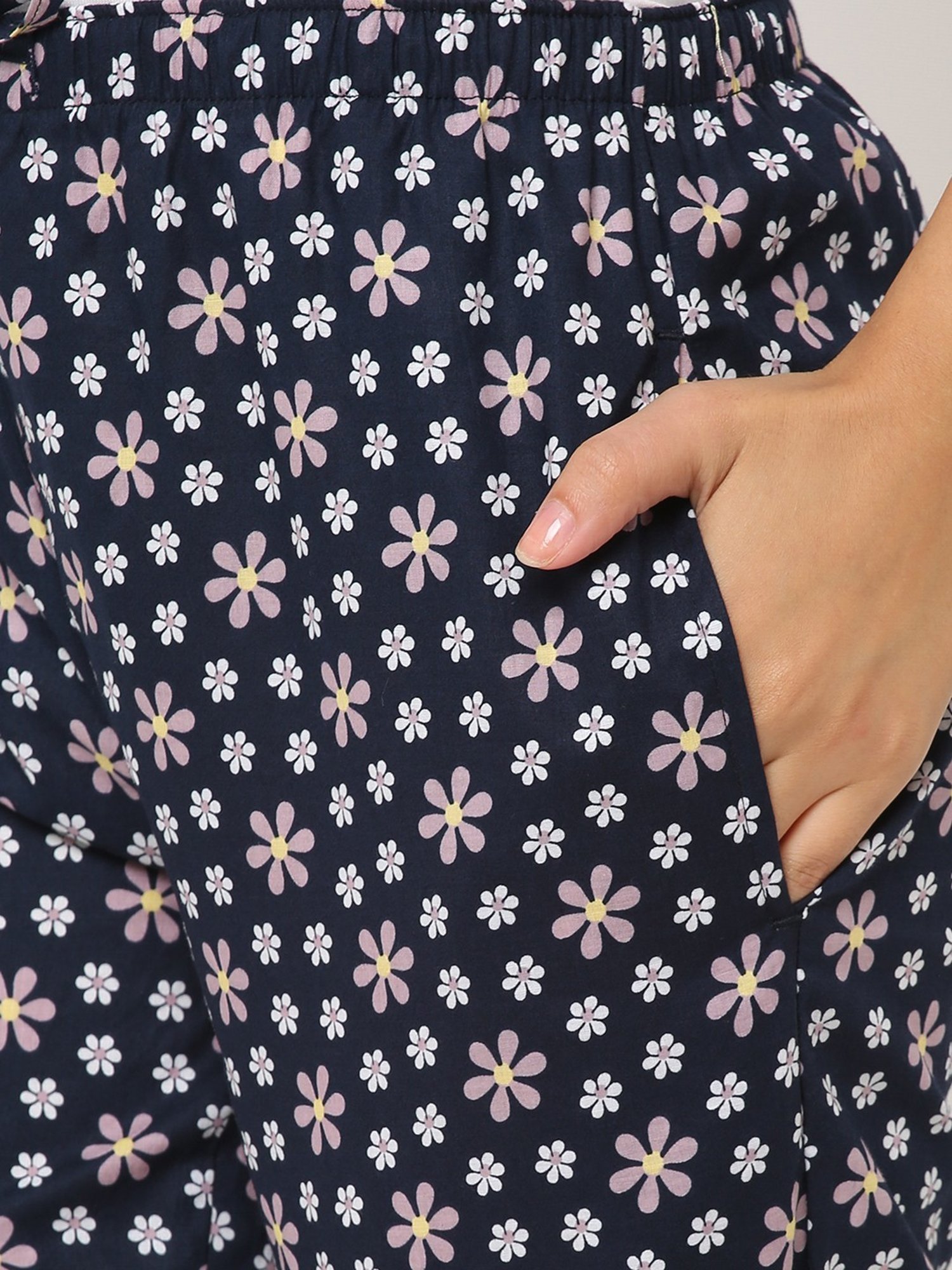 Urban Scottish Navy Floral Print Lounge Pants