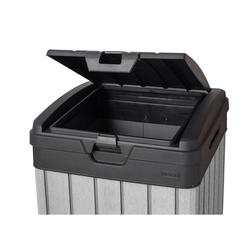 39gal Rockford Outdoor Resin Trashcan Gray - Keter