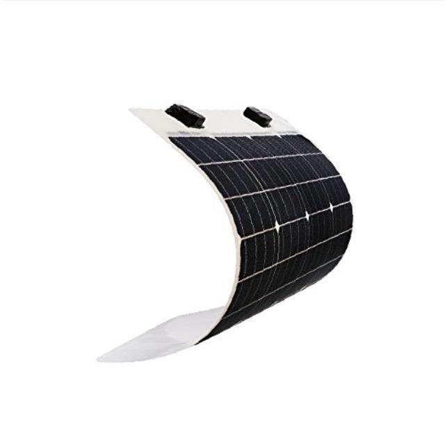 renogy 50 watt 12 volt extremely flexible monocrystalline solar panel - ultra lightweight, ultra thin, up to 248 degree arc, fo