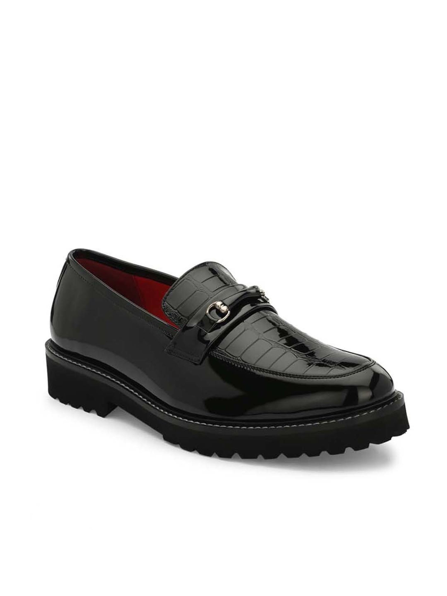 San Frissco Men's Black Formal Loafers
