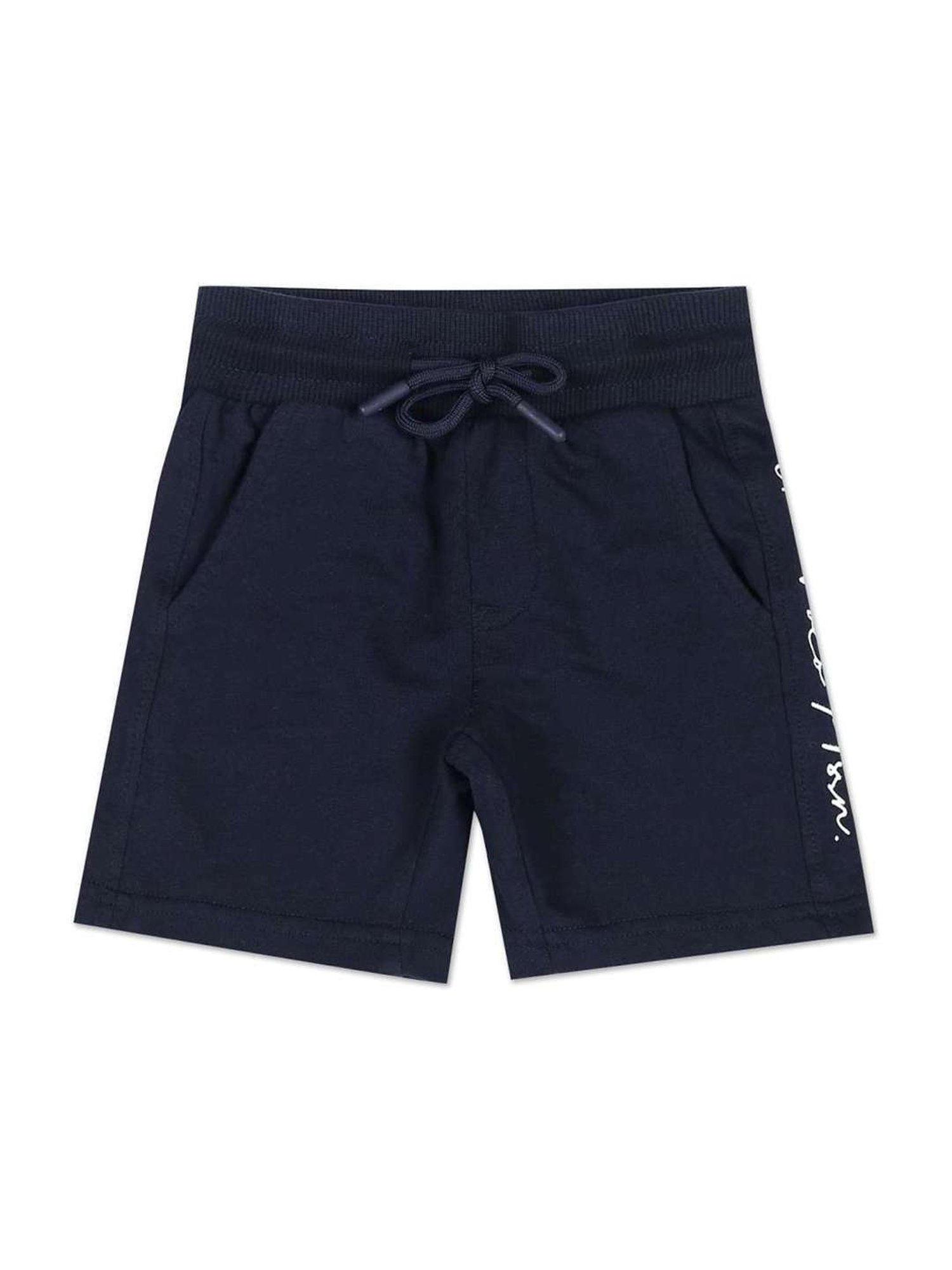 U.S. Polo Assn. Kids Blue Cotton Slim Fit Shorts
