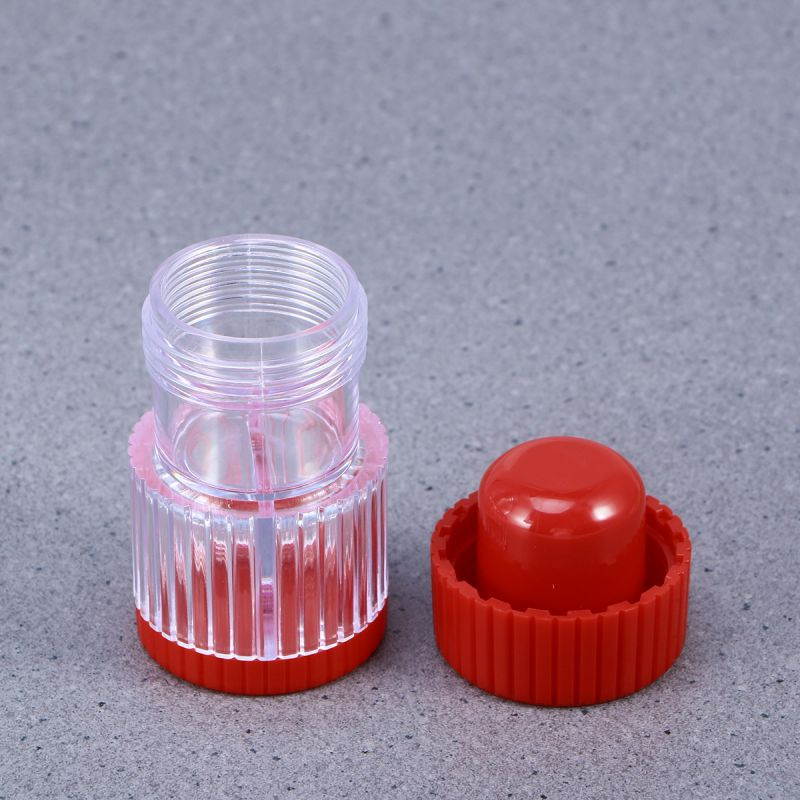 Two-in-one Grinder Cylindrical Environmentally Drug Pulverizer Large-capacity Pill Box plus Grinding Container (Red)
