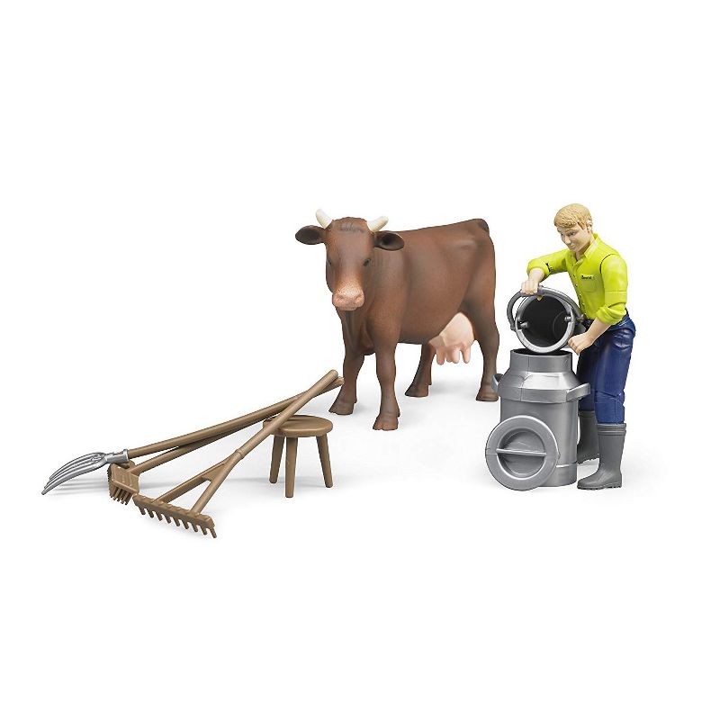 Bruder Farming Set with Figure, Cow and Accessories