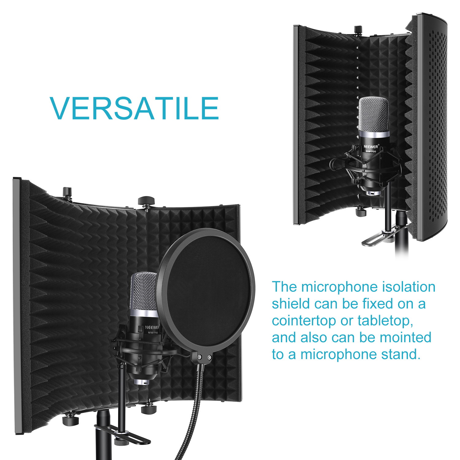 New Mic Microphone Suspension Boom Scissor Arm Stand Holder for Studio Broadcast