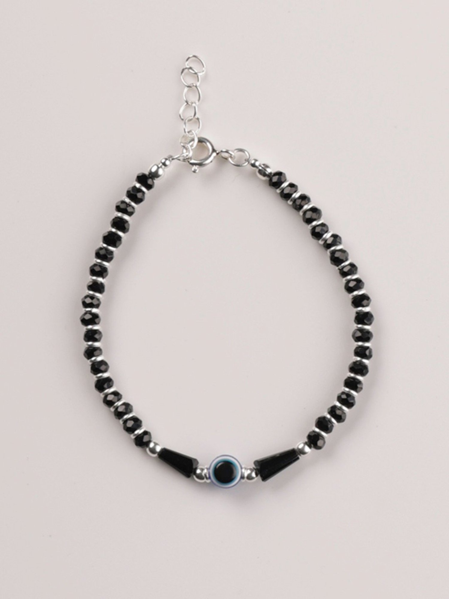 Arte Jewels 925 Sterling Silver Nazariya Evil Eye Bead Bracelet for Women & Girls