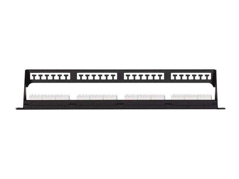 DP-iot 24-Port Cat6 Unshielded Wallmount or Rackmount Patch Panel, Compatible with Cat 3/4/5/5e/6 Cabling