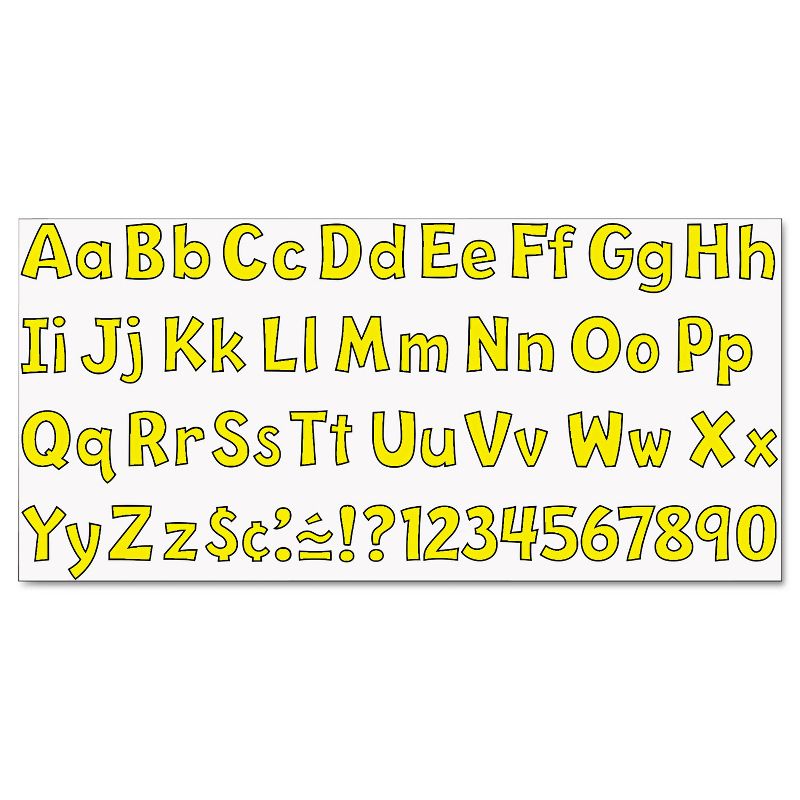 Trend Ready Letters Playful Combo Set Yellow 4"h 216/Set T79743