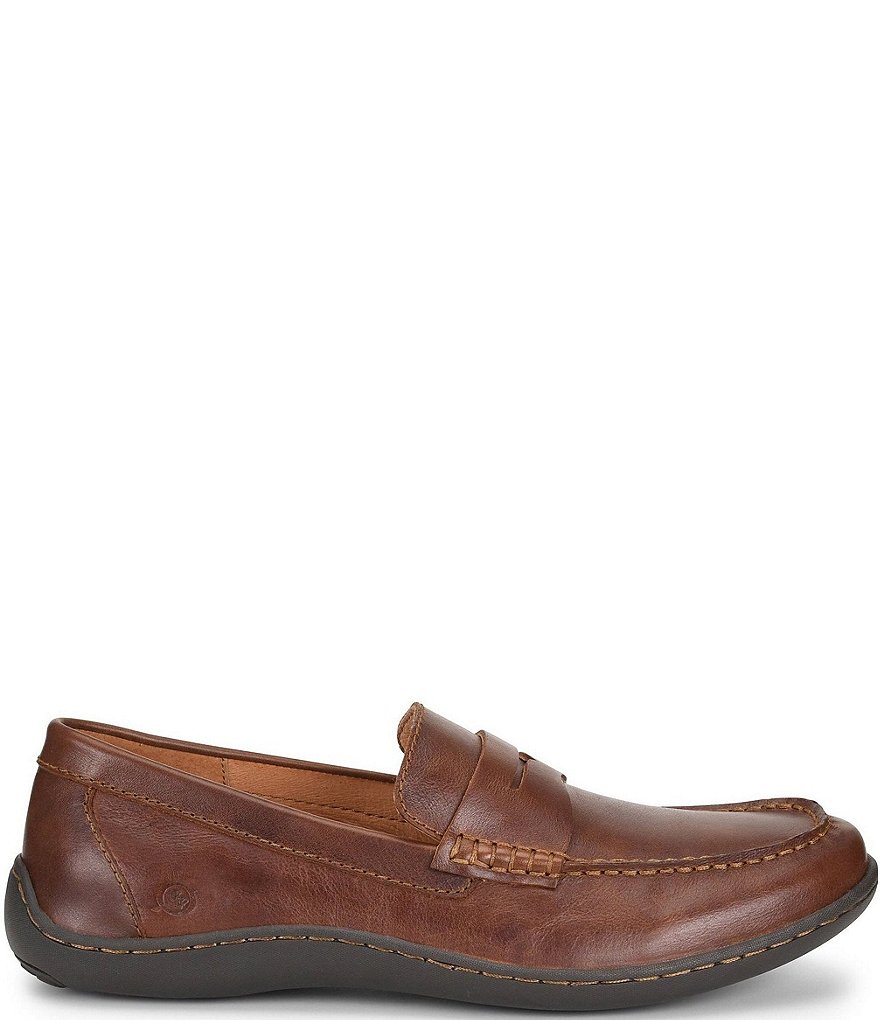 Born Men's Simon II Tan Leather Penny Loafer