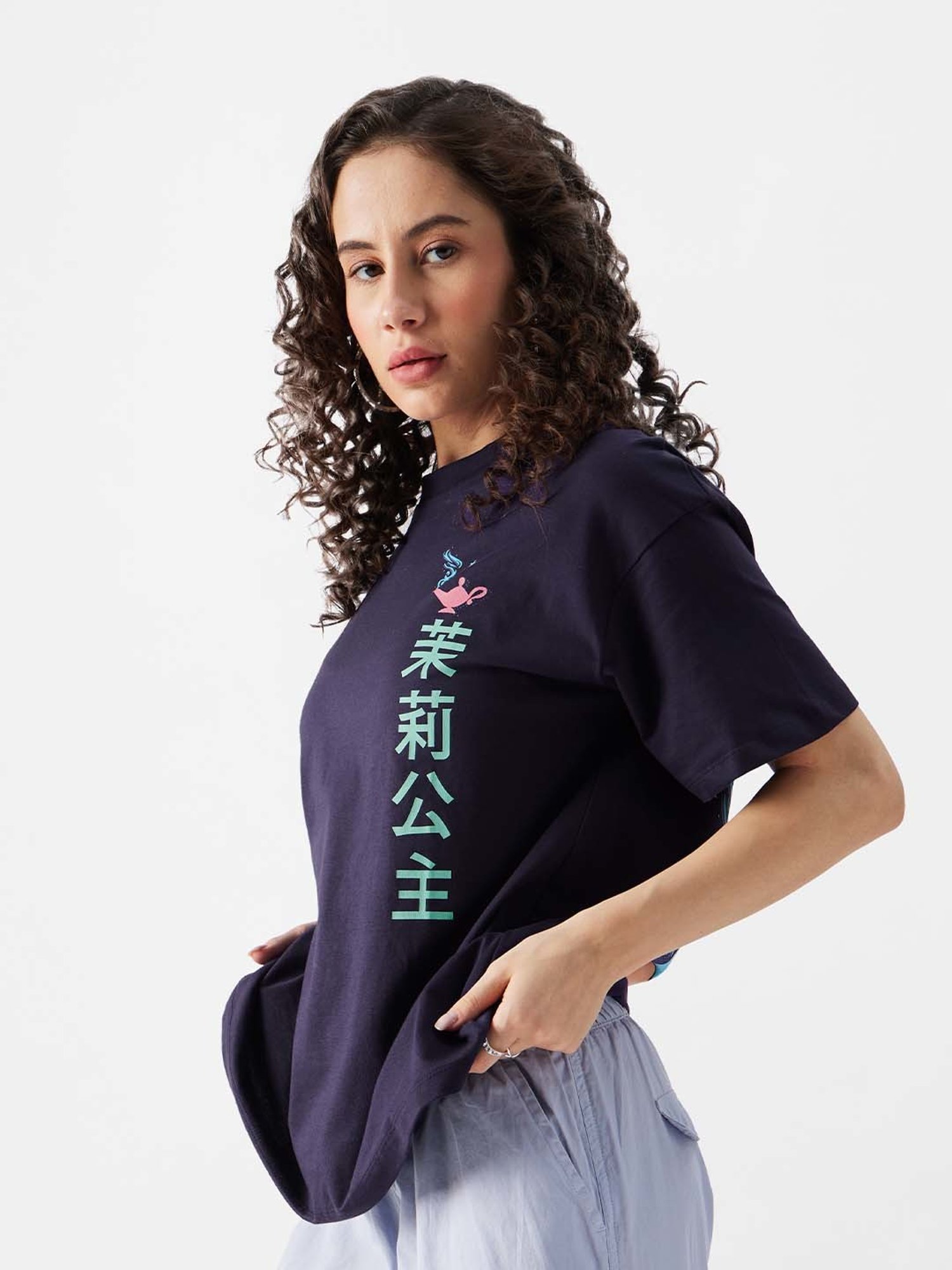 The Souled Store Blue Cotton Printed T-Shirt