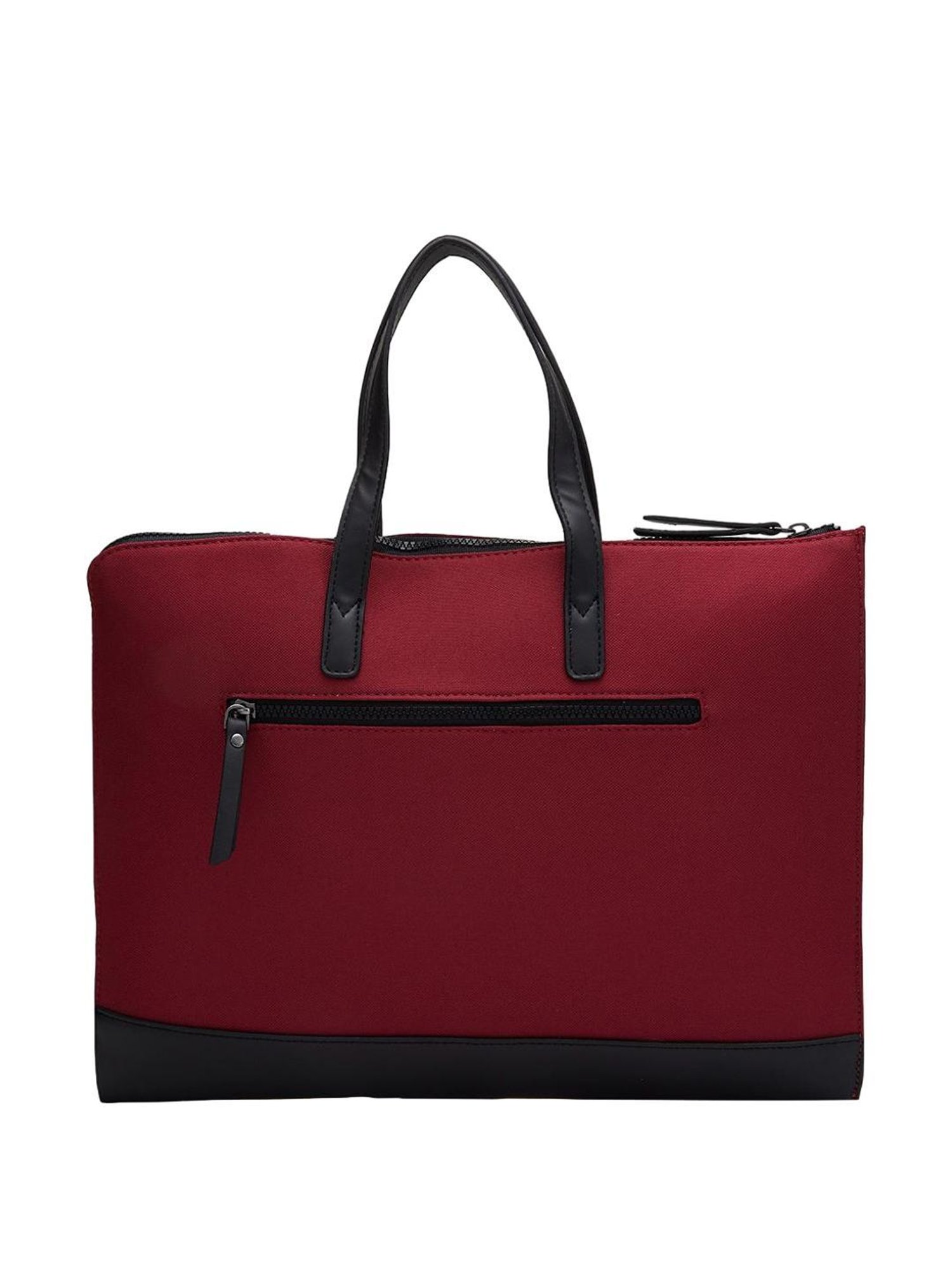 Caprese Rogue Red Solid Large Laptop Messenger Bag