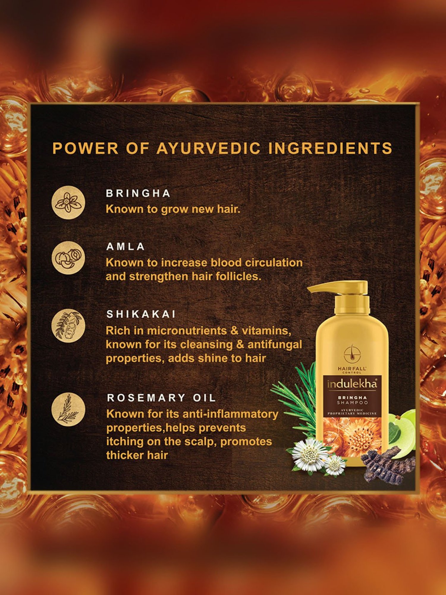 Indulekha Hairfall Control Bringha Shampoo - 1000 ml