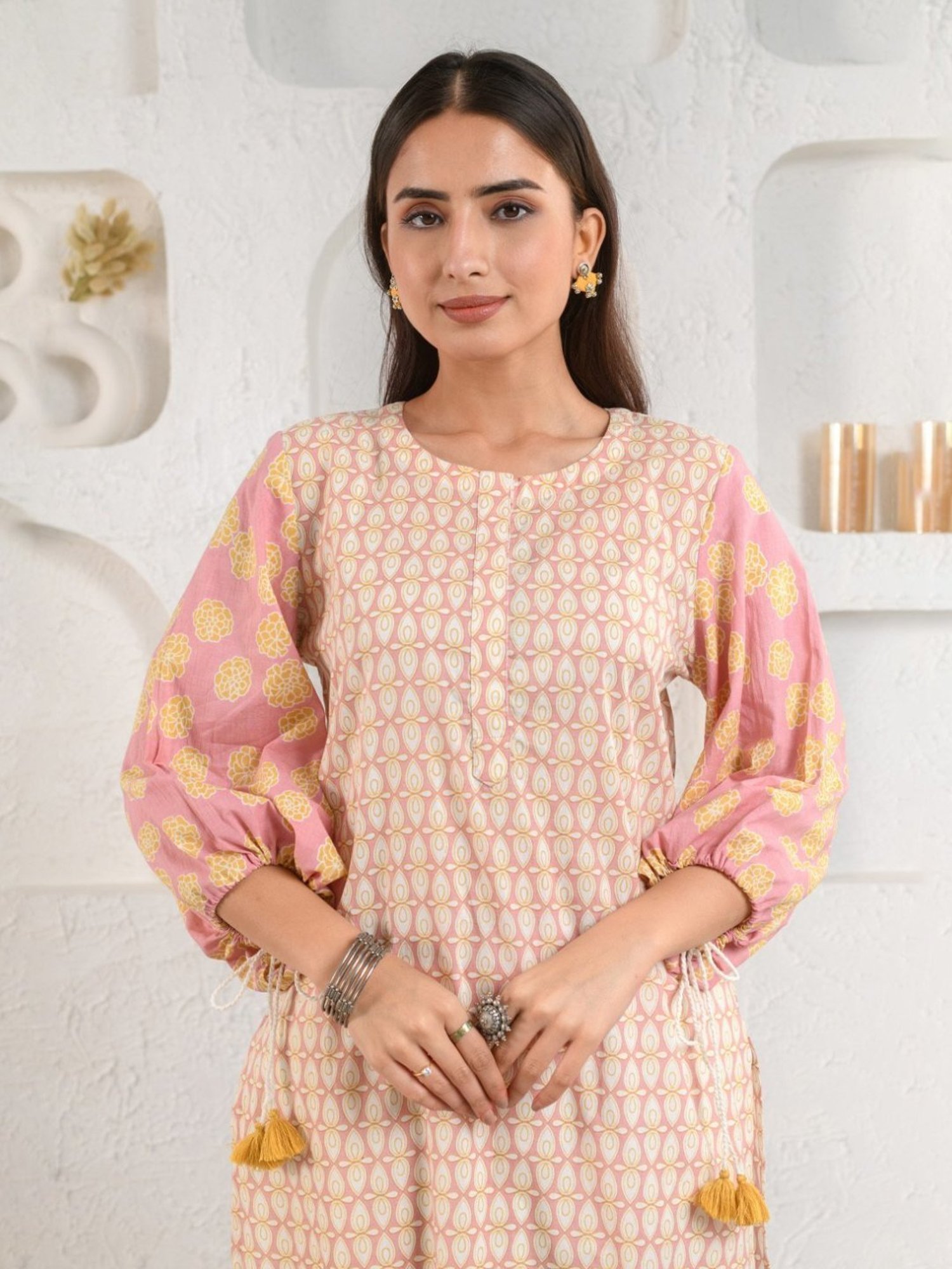 Prakriti Jaipur Peach Boho Kurta