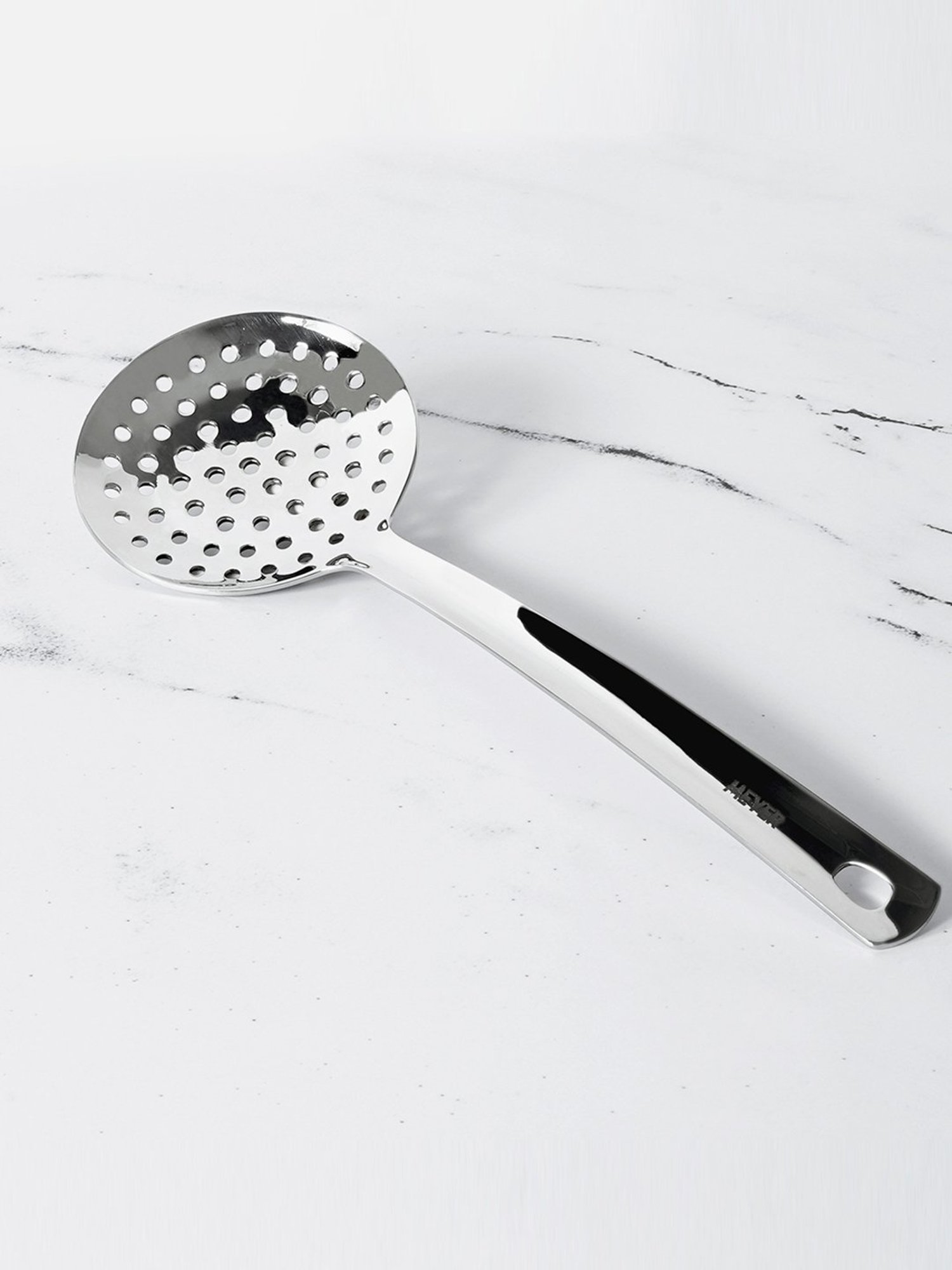 HAZEL Silver Stainless Steel Spatula with Beveled Edge