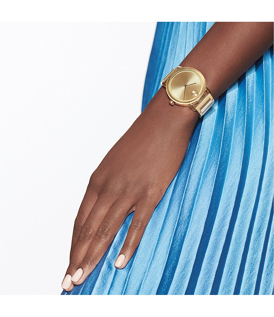 Movado Bold Evolution Gunmetal Link Bracelet Watch