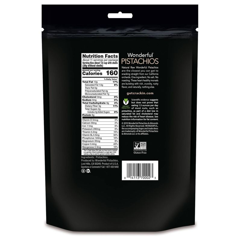 Wonderful Raw Pistachios - 20oz