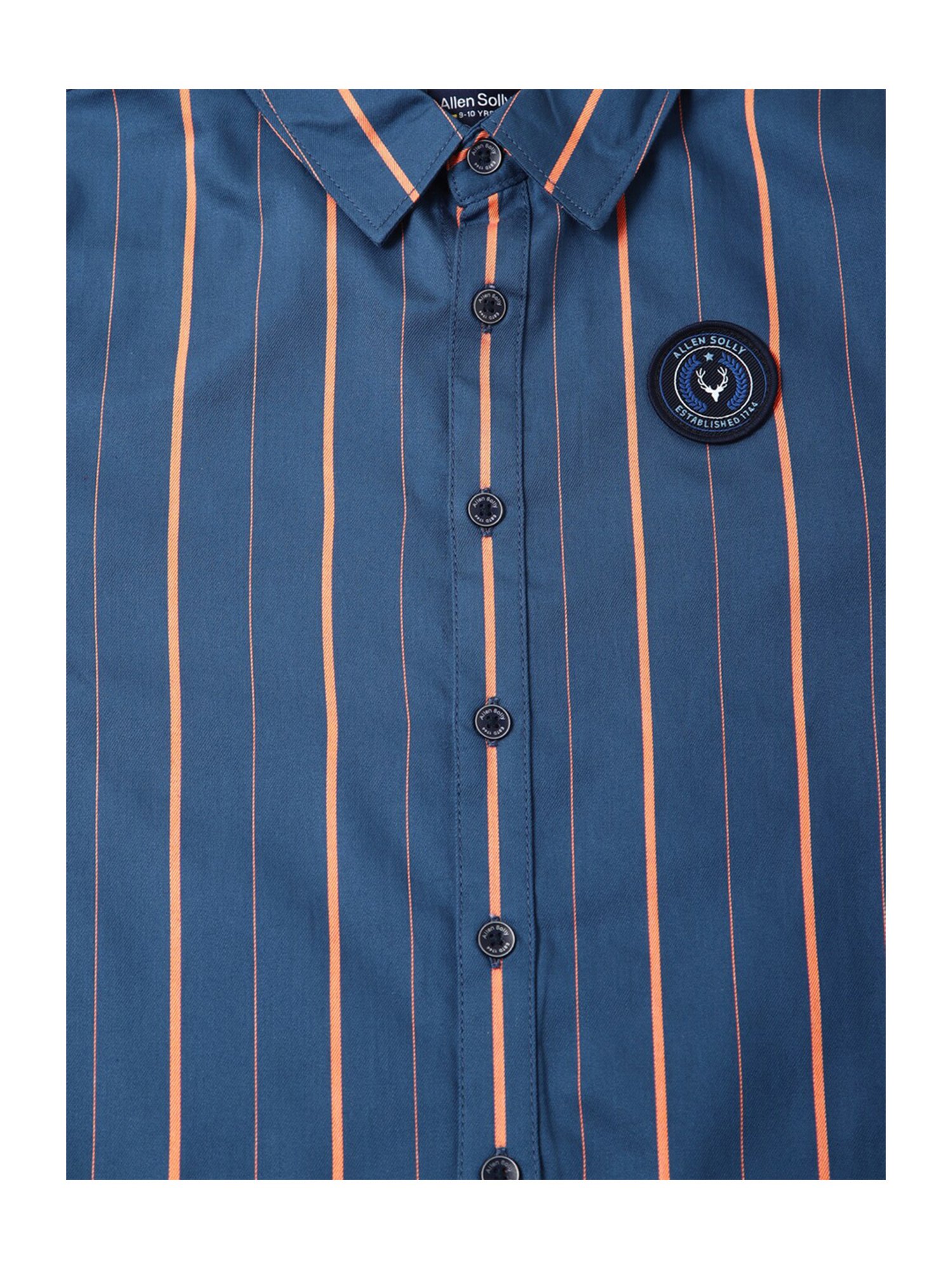 Allen Solly Junior Blue Striped Full Sleeves Shirt