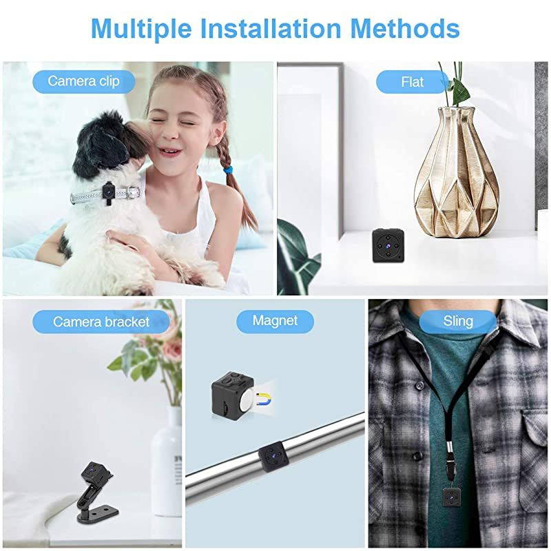 Mini Spy Camera Wireless Hidden  Full HD 1080P Portable Small Covert Home Nanny Cam with Motion Detection and Night Vision IndoorOutdoor Micro Security Surveillance Hidden Camera