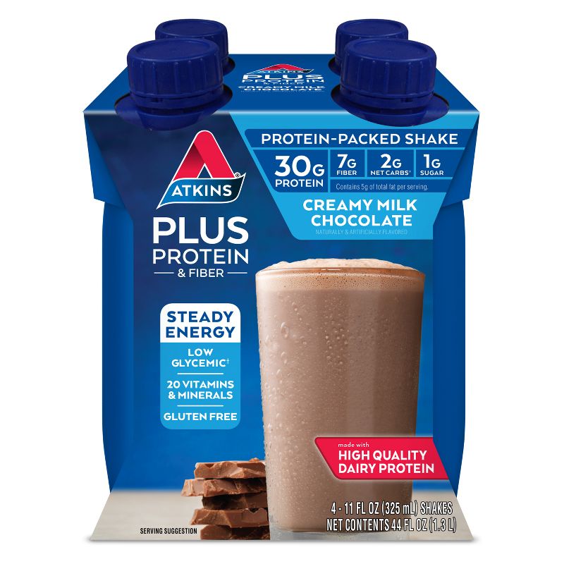 Atkins Protein-Packed Nutritional Shake - Chocolate - 11 fl oz/4ct Bottles