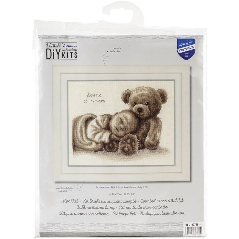 Vervaco Counted Cross Stitch Kit 11.25"X8.75"-Sweet Dreams Record On Aida (14 Count)