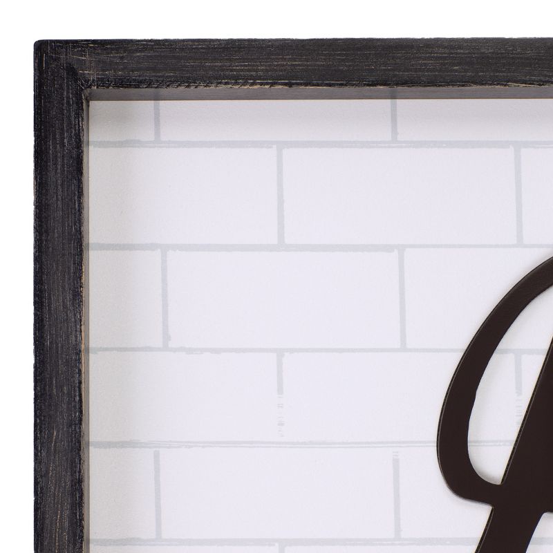 12"x36" Happiness is Homemade Rustic Wood Framed Wall Art White - Patton Wall Decor