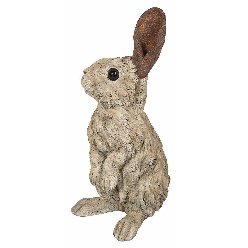 15" Wood Standing Rabbit Driftwood Outdoor Statue Brown - Hi-Line Gift
