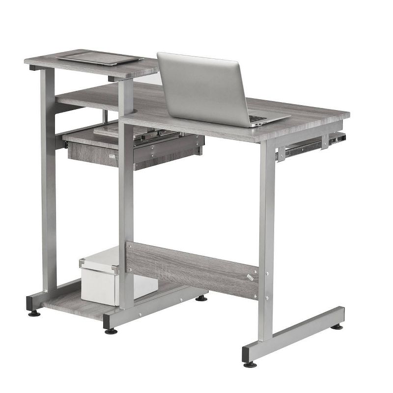 Complete Computer Workstation Desk Gray - Techni Mobili