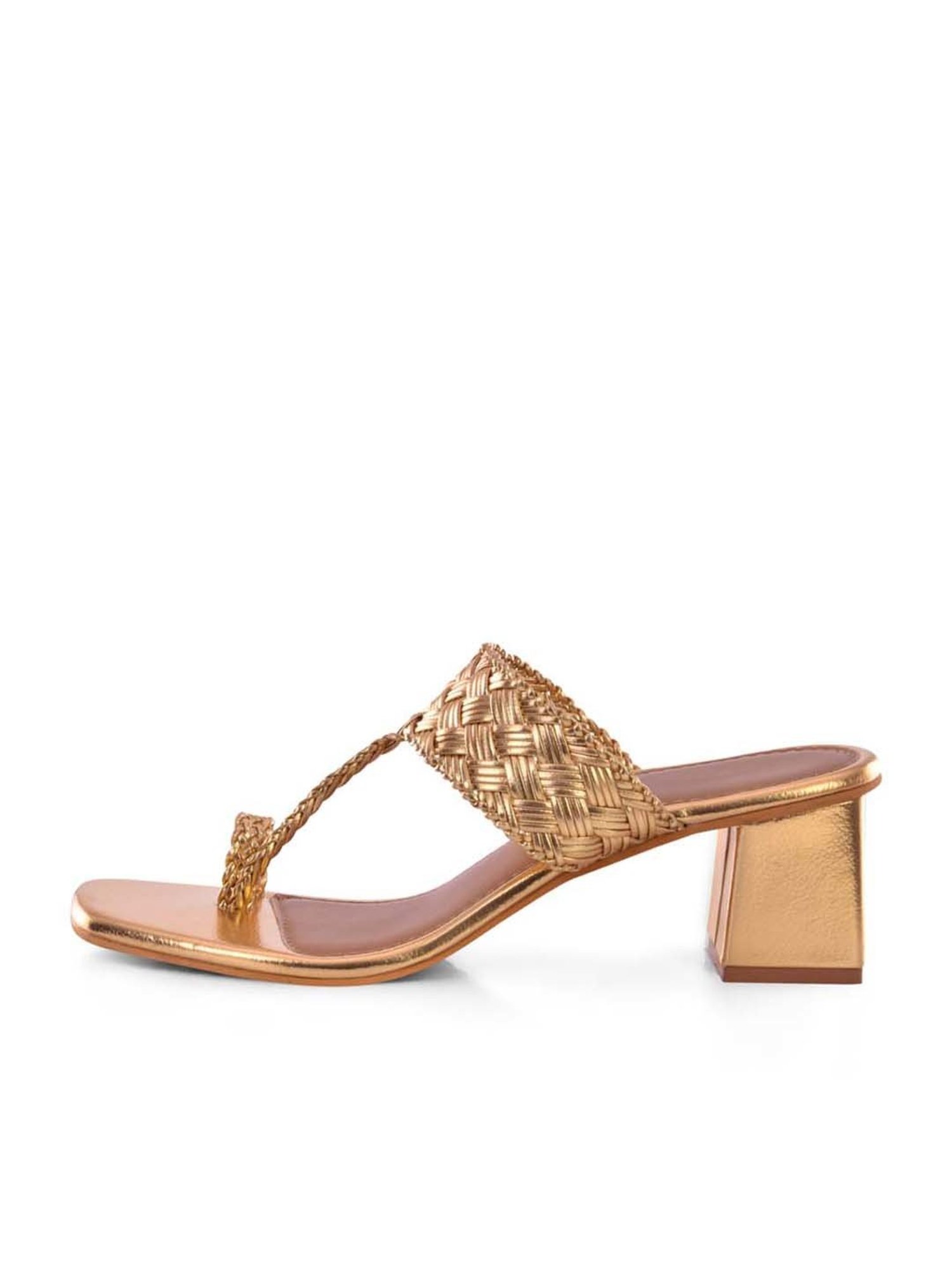 Sole House Women's Gold Toe Ring Sandals