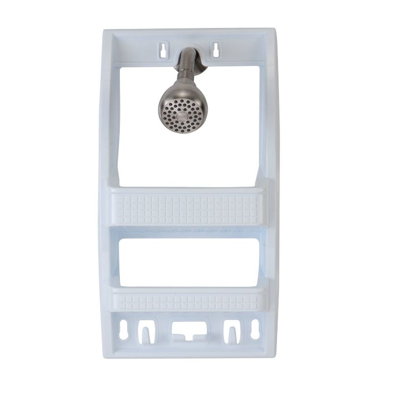 Flexi Shower Caddy Shelf White - Bath Bliss