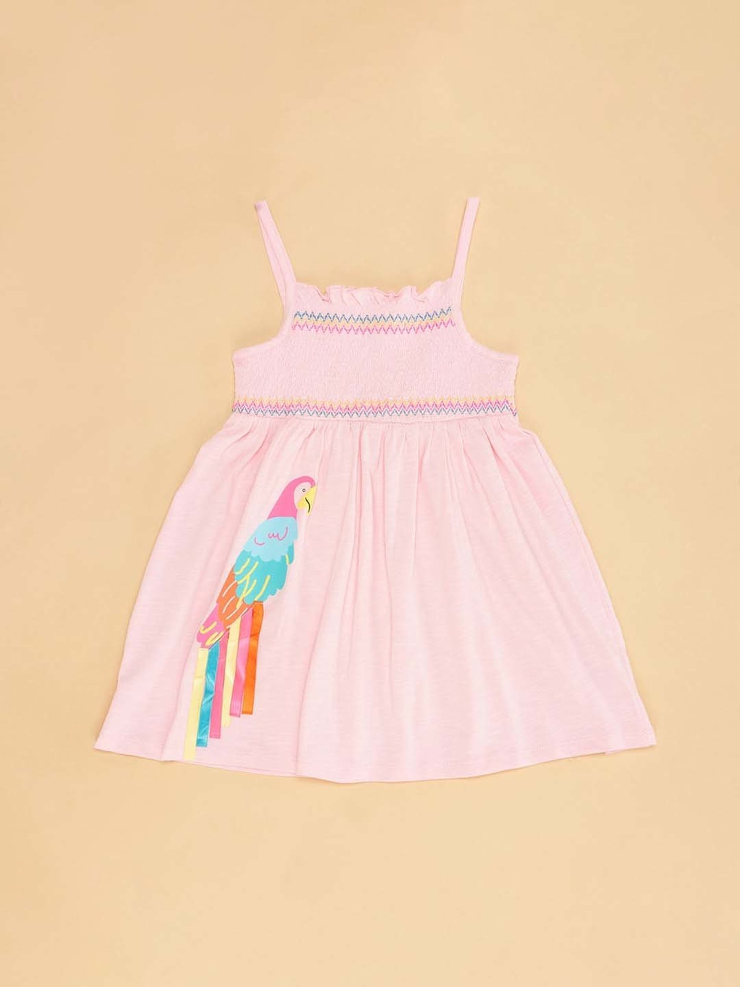 Nauti Nati Kids Blue Embroidered Dress