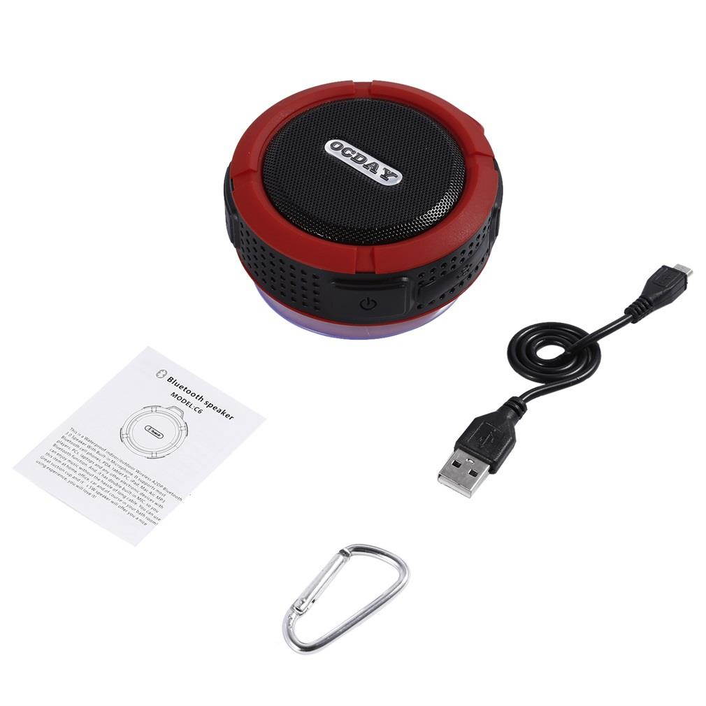 OCDAY C6  Wireless Bluetooth Speaker With Calls Handsfree and Suction Cup