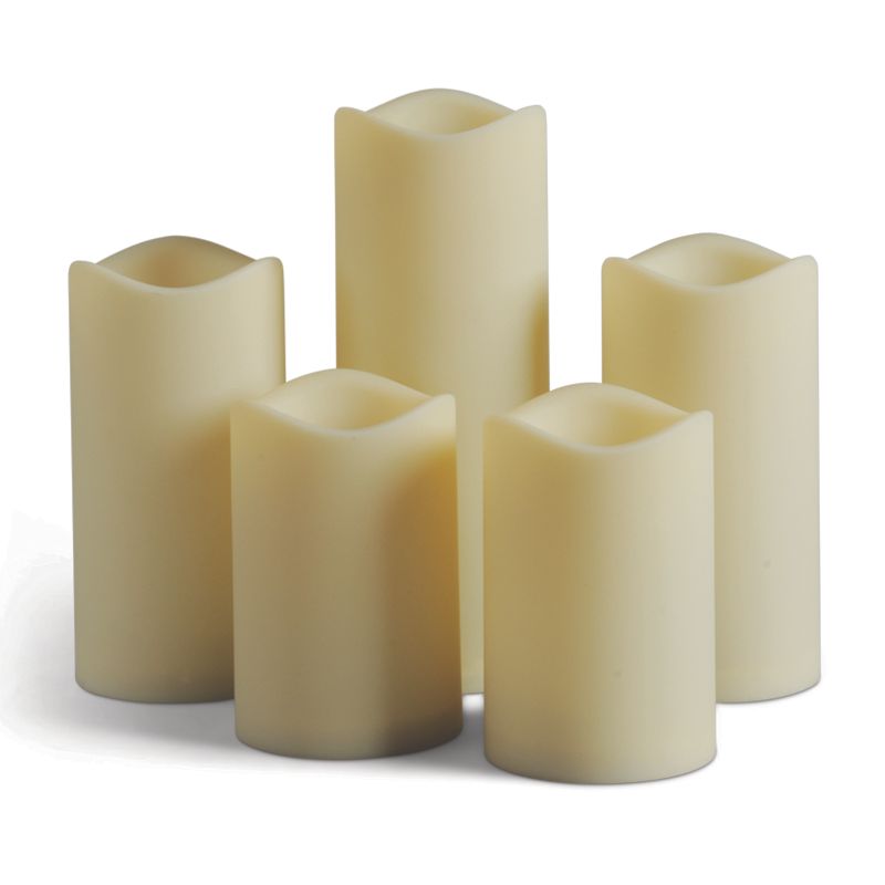 Everlasting Glow Set of 5 Battery-Operated LED Resin Candles