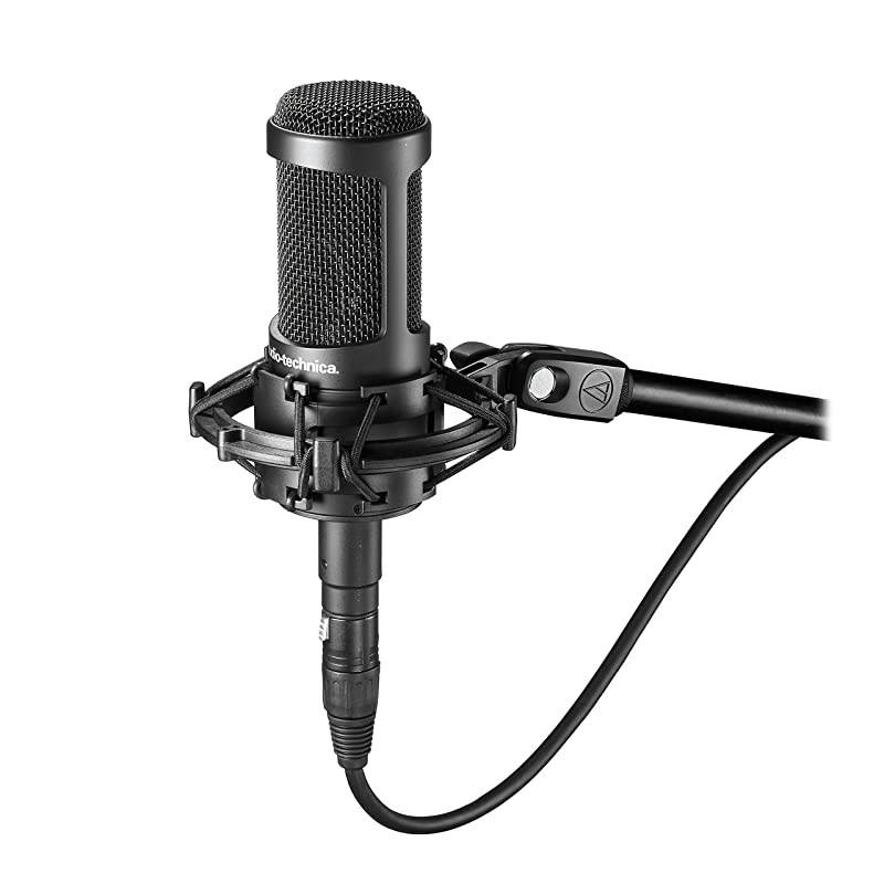 AT2035 Cardioid Condenser Microphone, Perfect for Studio, Podcasting & Streaming, XLR Output, Includes Custom Shock Mount