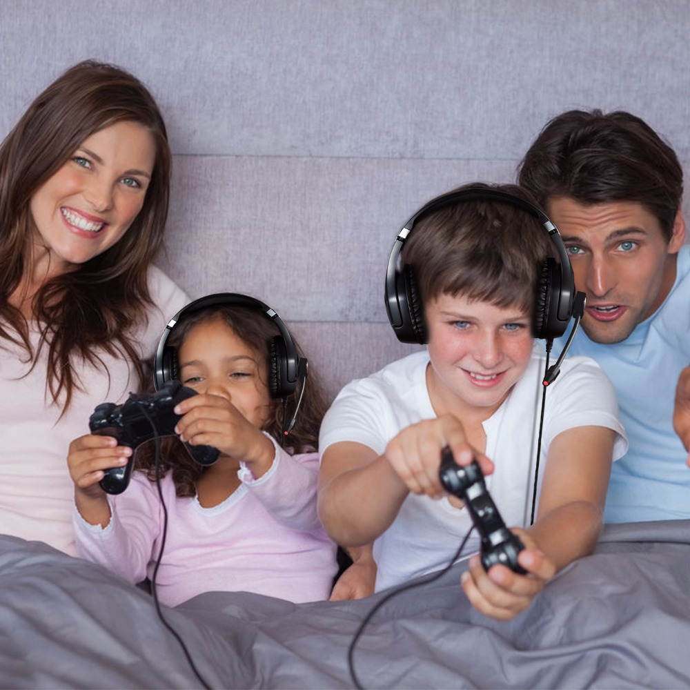 ONIKUMA K1 Pro Game Gaming Headset PS4 Earphone Gaming Headphone With Microphone Mic For PC Laptop playstation 4 casque Gamer- (Black / Blue)