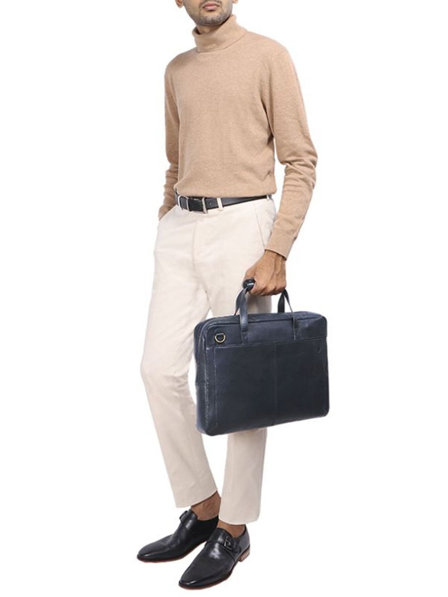 Priority Black Synthetic Large Messenger Bag